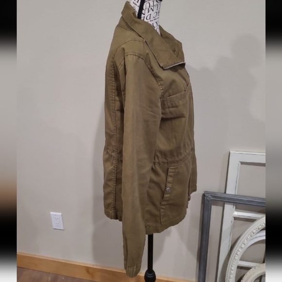 Old Navy olive green utility jacket Women's SZ M Army Green gorp core grunge - Picture 3 of 9